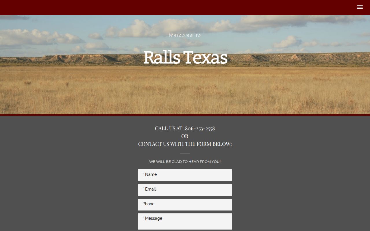 Ralls warrant records City Hall contact page