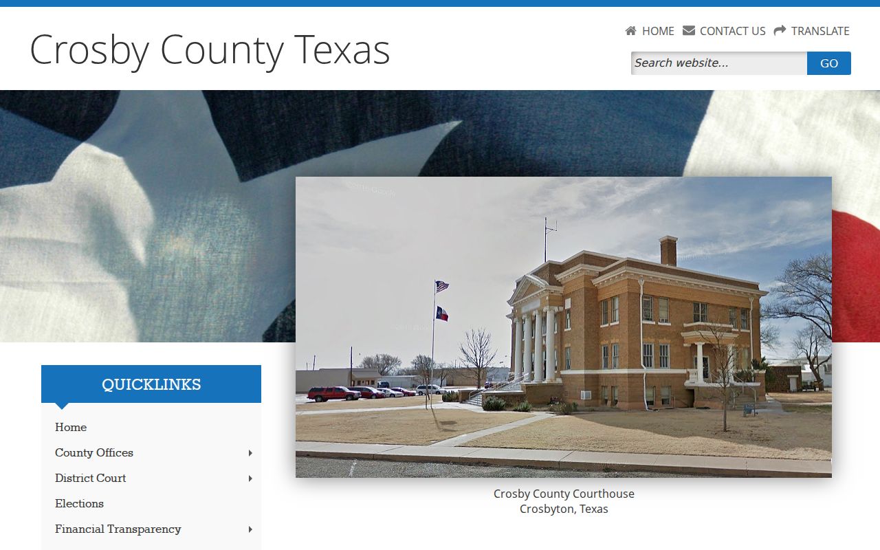 Crosby County official courthouse and county website